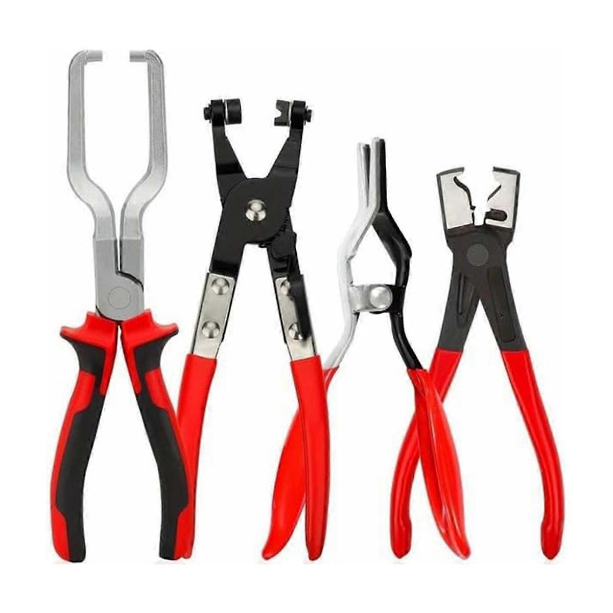 Sakerplus Hose Clamp Tool Set - 4 PCS Fuel Line Pliers, Electrical Disconnect Pliers Set, Relay Pul