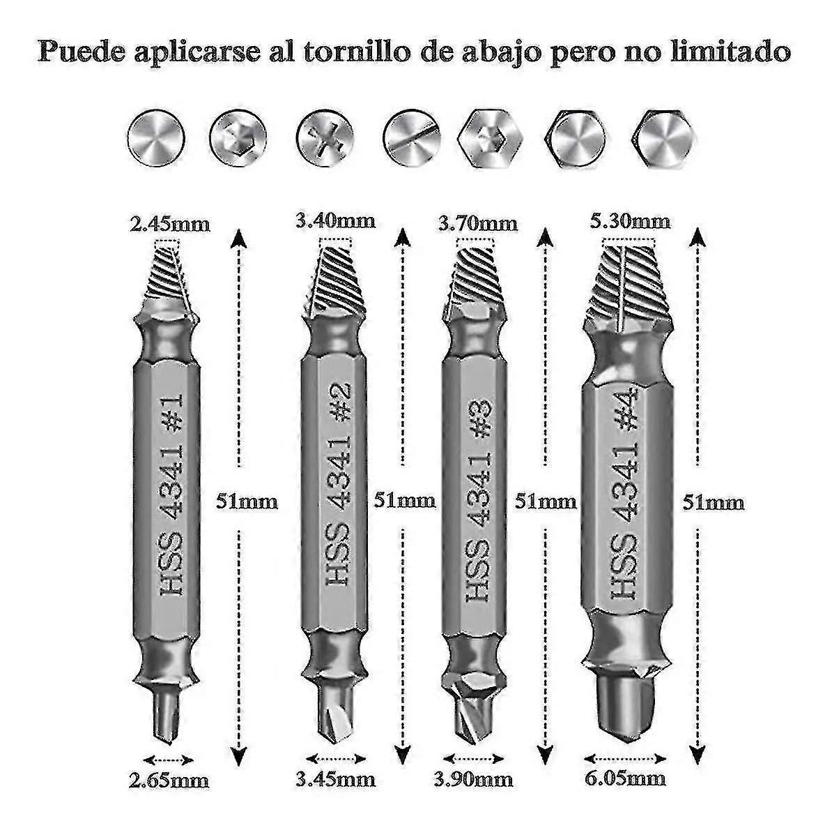 Screw Extractor & Drill Set  Broken Wire & Head Removal Tap Tools