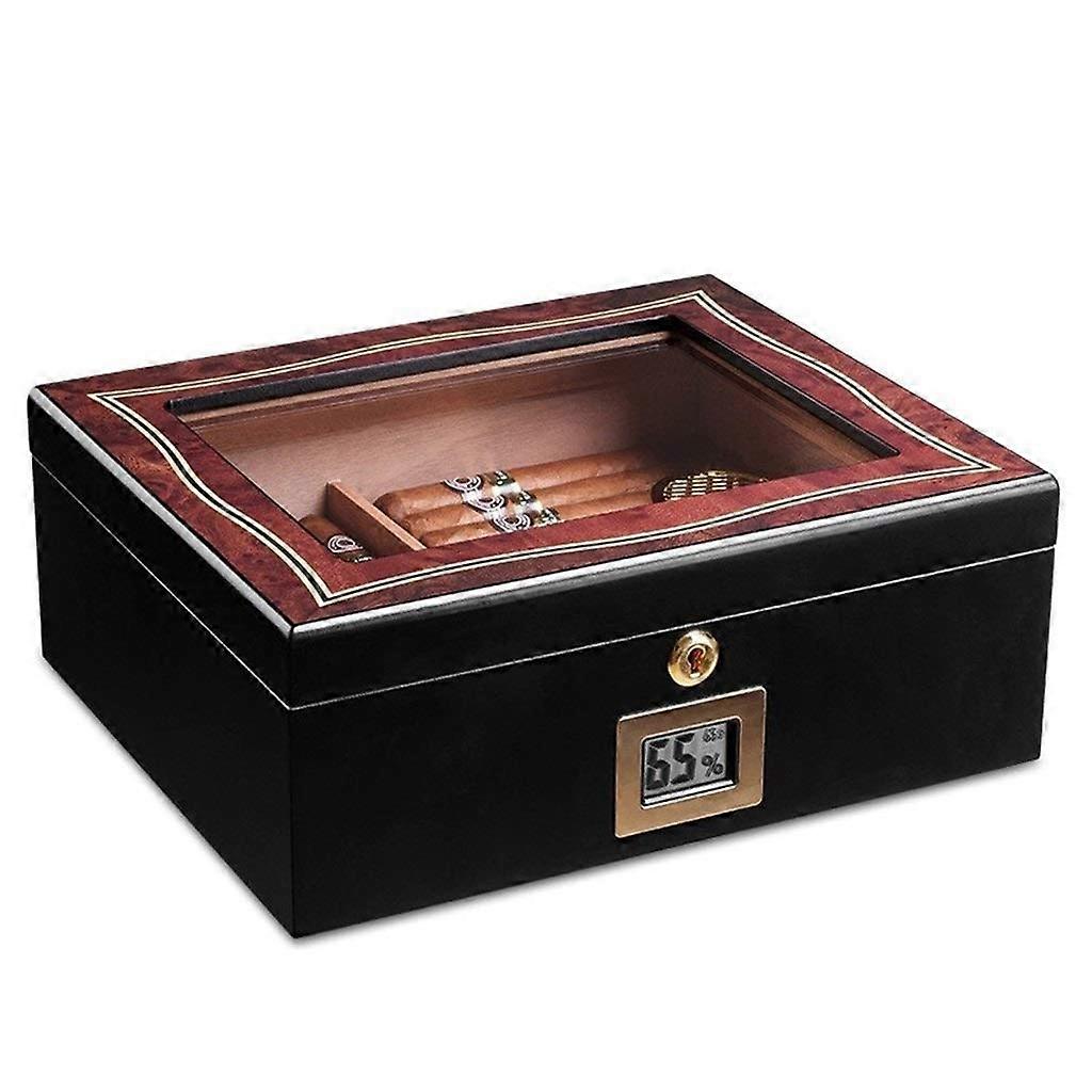 Cigar Box Humidors Barware Lacquered Cigar Box Black 30*25*12Cm