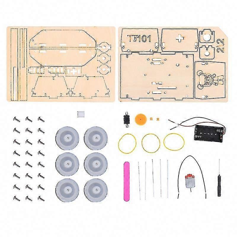 1pcs Wood Tank Model for Display and Collection