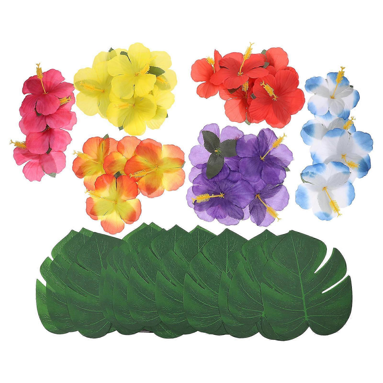 Artificial Leaf Party Ornament Realistic Fake Plants for Decorative Items Made of Silk Colorful 60Pack