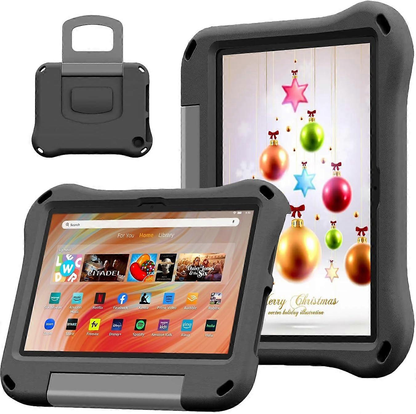 All-New 10-Inch Tablet Case for Kids Shockproof EVA With Handle Stand 13th/11th Gen 8-Inch Tablet Not iPad/Samsung Black