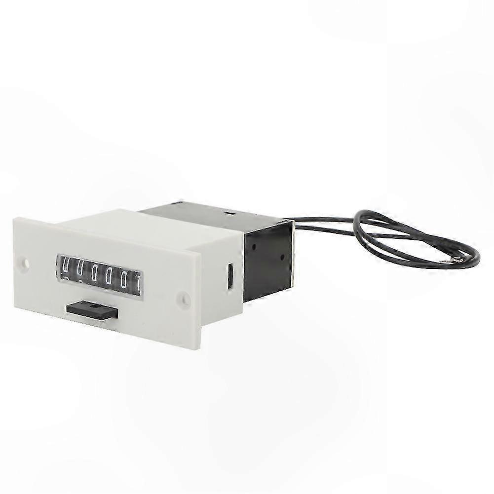 6-Digit Mechanical Pulse Counter 0-999999 Electromagnetic Totalizer for Industrial Use 24V
