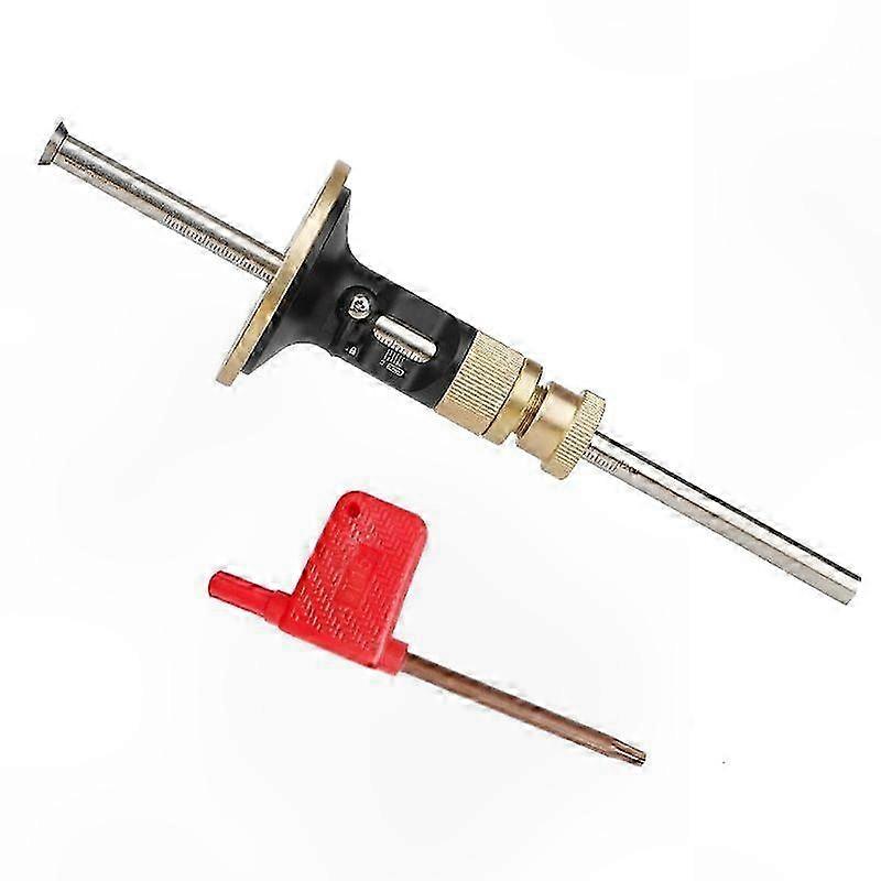 Precision Wheel Marking Tool, Brass Head Anti-Roll Design, Stainless Steel Bar, Clear Measurement Scale, Scratch-Free Surface, Durable Build