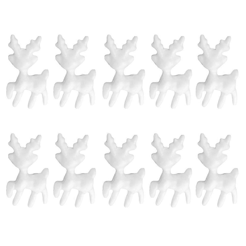 Holiday Deer Figurine Decorative Diy Deer Shape for Home White Christmas Decoration 25Pcs