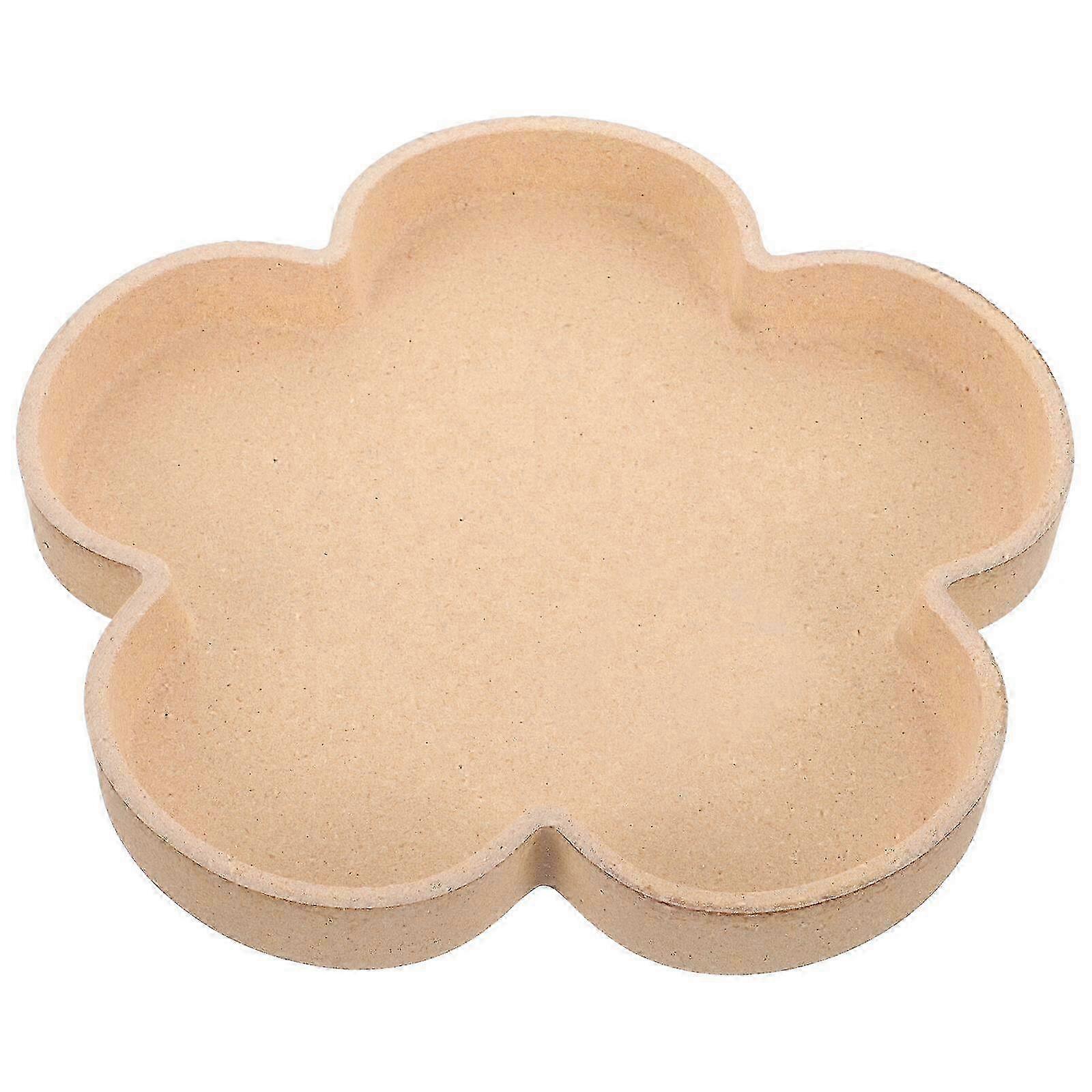 Blumenförmiges Serviertablett aus Holz für Obst, Snacks und Dekoration zu Hause oder im Büro