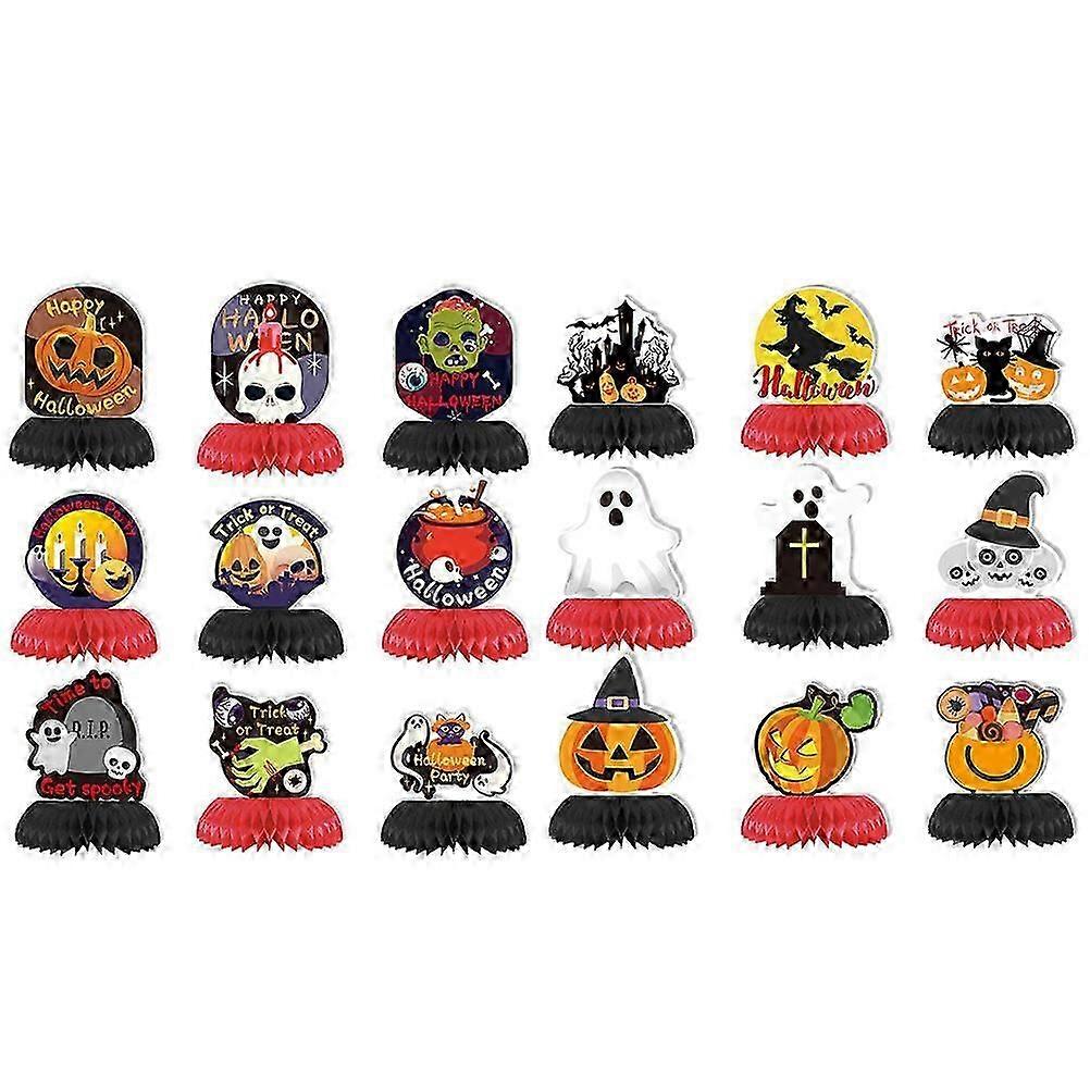 2025 2 sets of Paper Honeycomb Centerpieces Table Decoration Halloween Layout Props