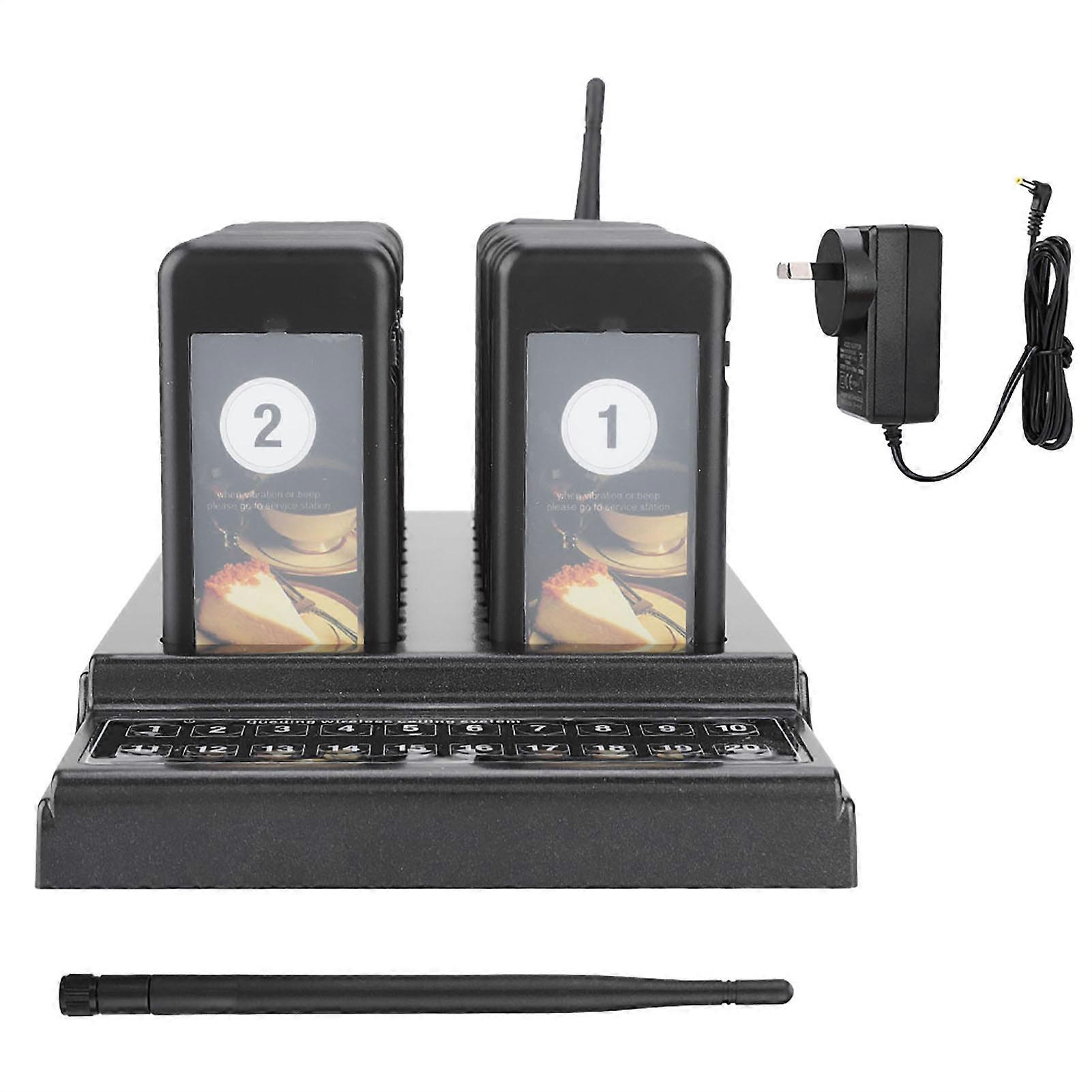 20 Channel Wireless Restaurant Pager System for Waiter Calling and Queue Management, Durable Long-Range Paging Solution