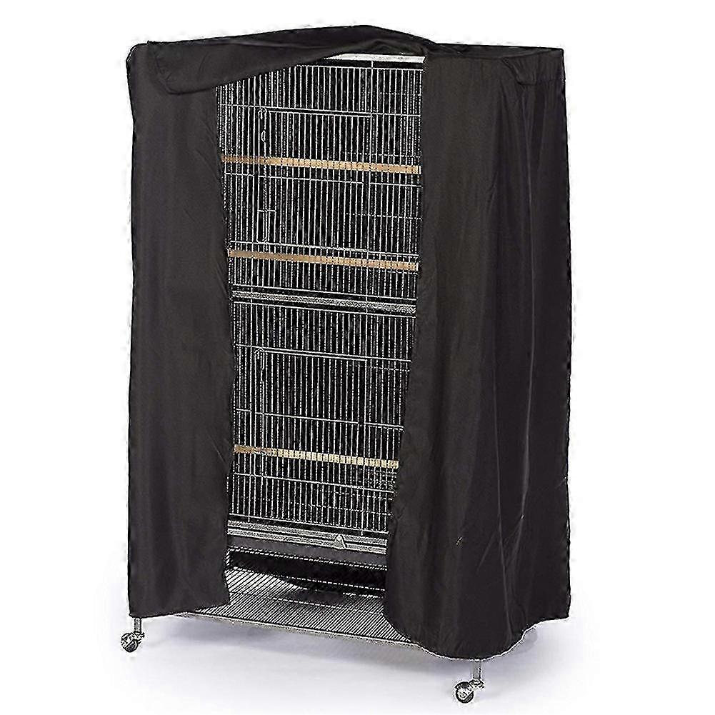 Large Bird Cage Cover: Durable & Lightweight Solid Parrot Sleep Cover in Black