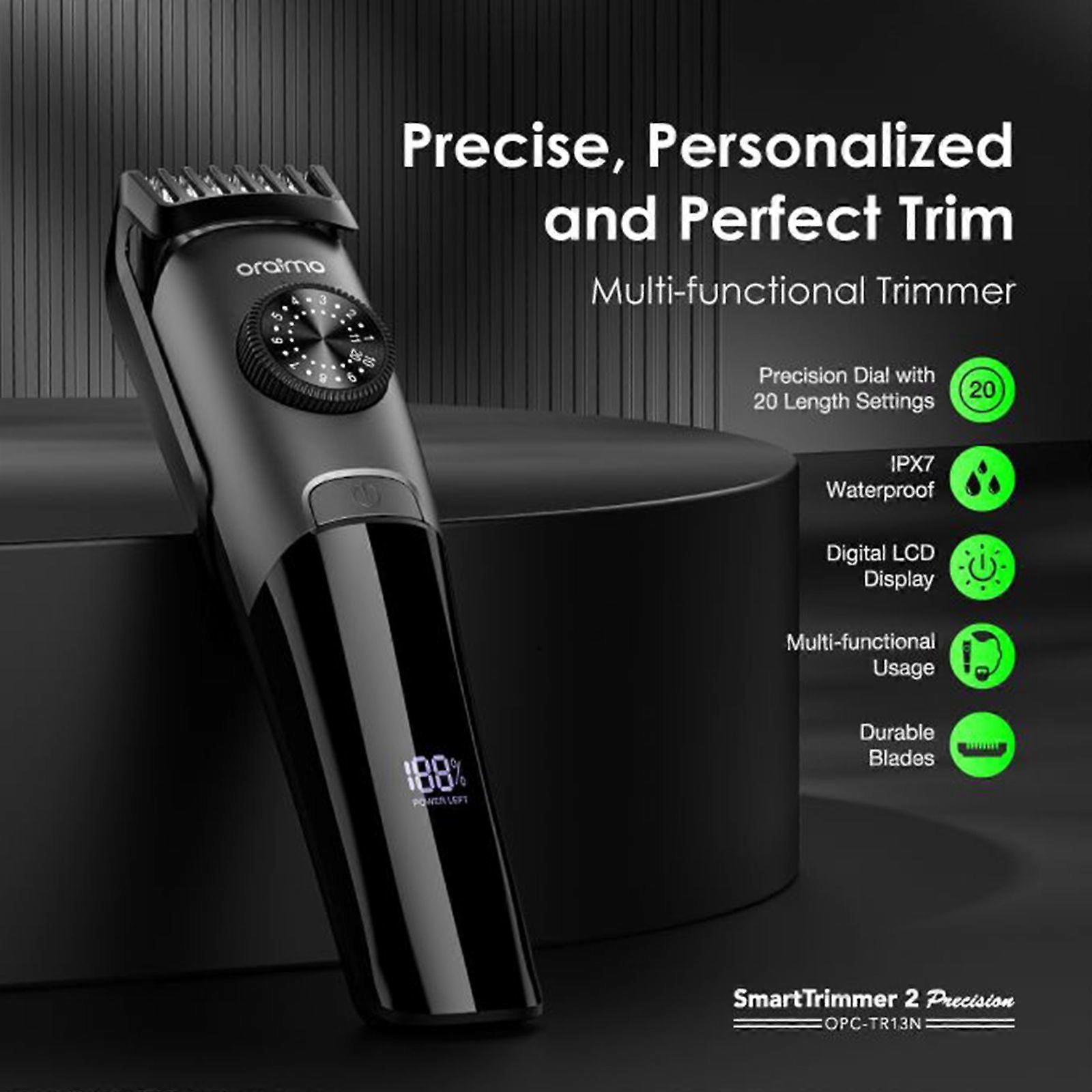 Oraimo SmartTrimmer 2 Precision 20 Length Settings Dial LCD Display IPX7 Waterproof Multi-functional Usage Trimmer