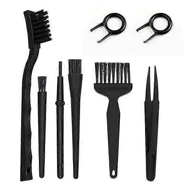 Antistatic cleaning set, set of 8 brushes for motherboard, circuit