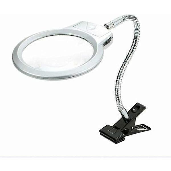 Magnifying Glass, Desk LED Reading Lamp, 8X 30X Magnification Hands Free Magnifier with LED Light Stand for Senior