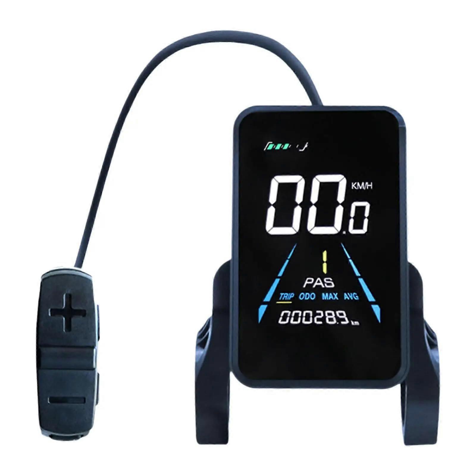 Electric Bike Instrument Cluster With Bright LCD Display Mileage Tracker Multifunction Dashboard Universal Fit