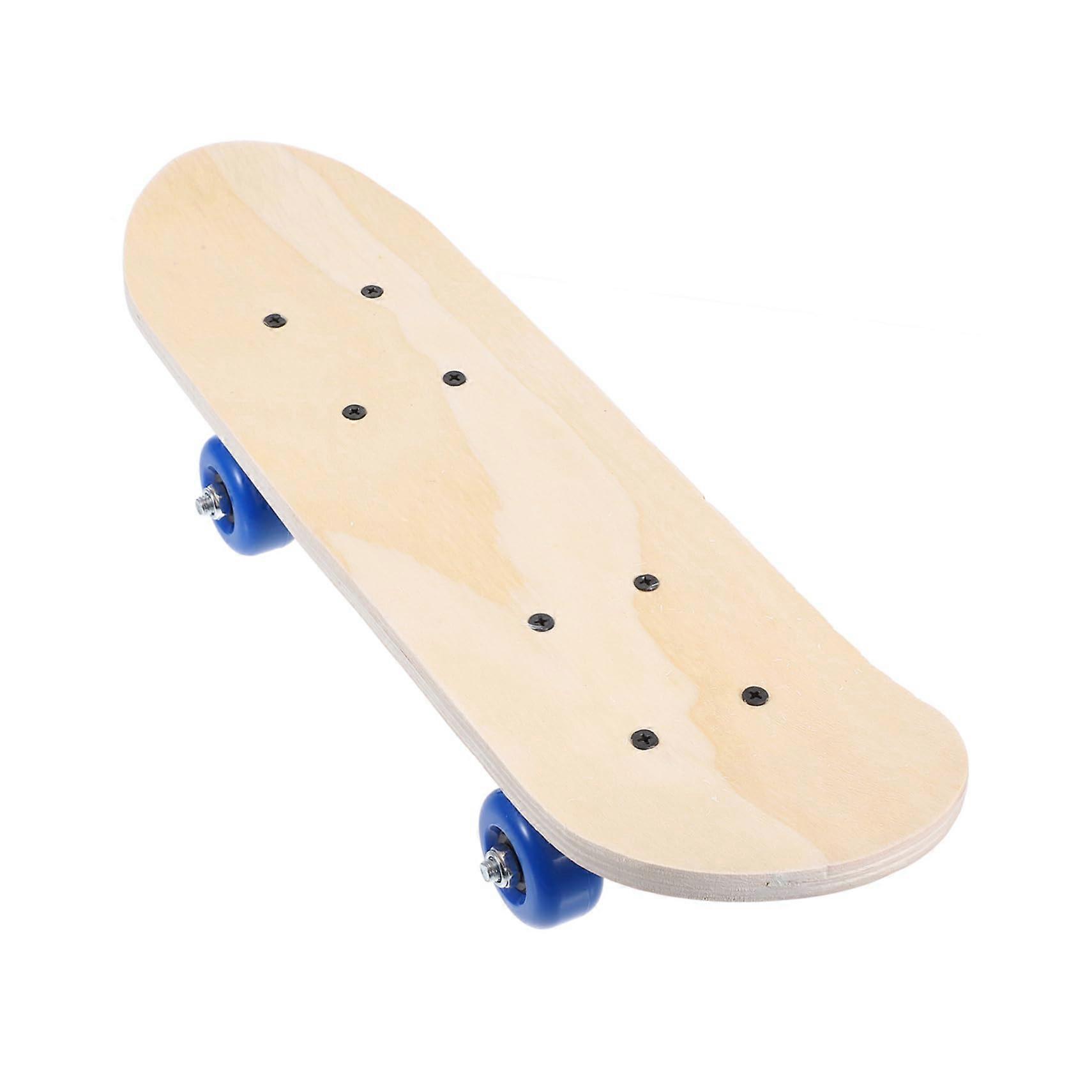 Children's Hand Drawn Skateboard Deck Blank Longboards for DIY Painting Beige Wooden Pool Deck 1 Inch