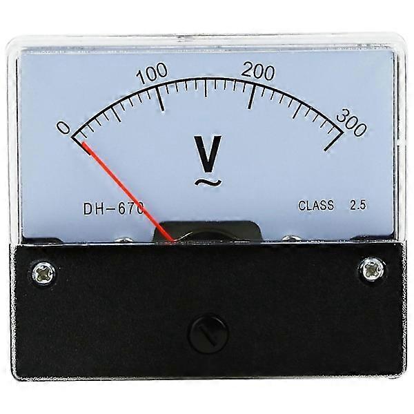 Rectangular AC 0-300V Meter Analog Voltage Panel Voltmeter DH670-WELLNGS