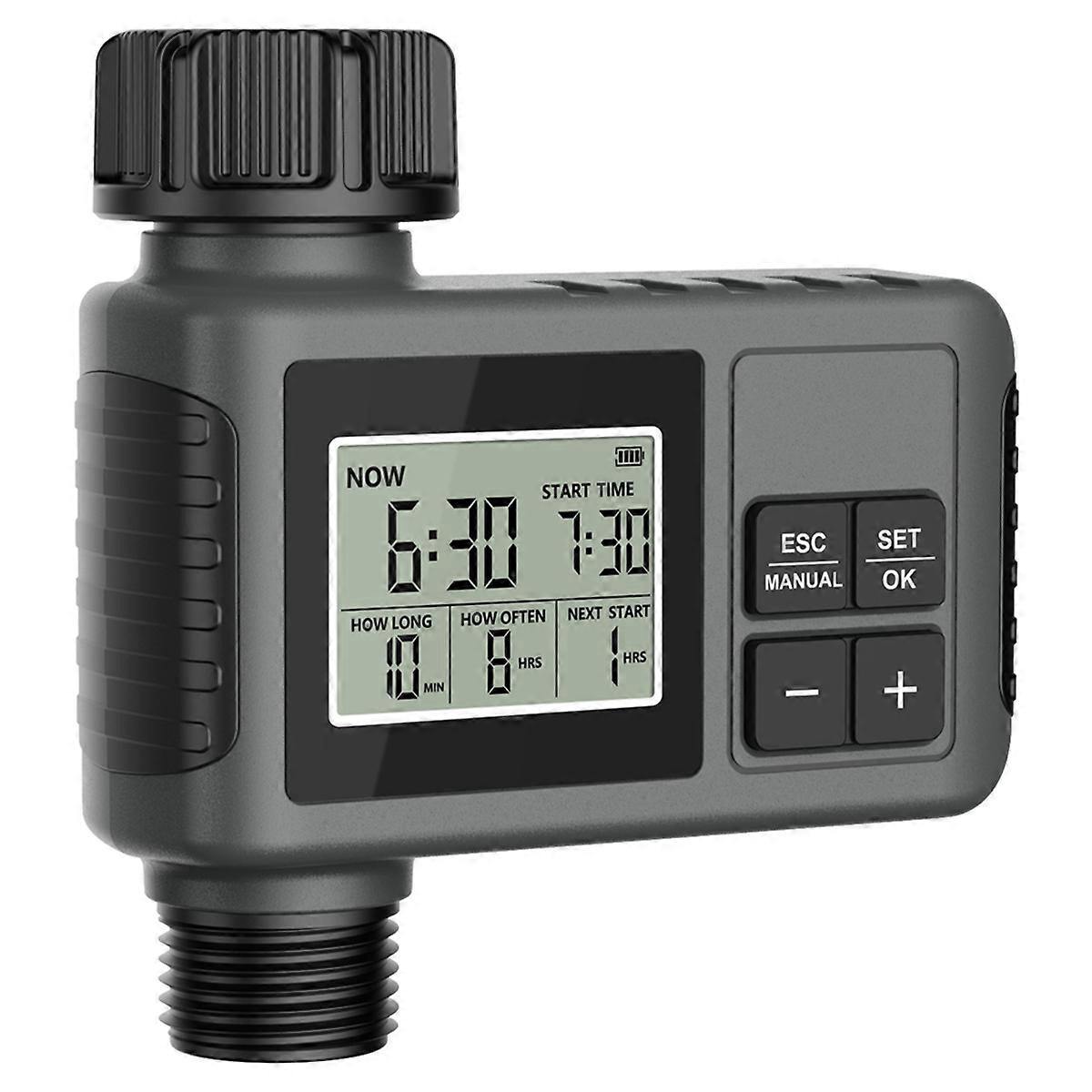 Smart Water Timer Intelligent 1-Outlet Irrigation Watering System Sprinkler Timer Garden Programmer LCD Display