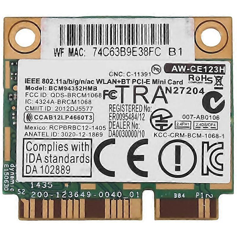 Pour Azurewave Bcm94352hmb Carte Wifi Mini Pcie 80211ac 867MHz Sans Fil Wifi Wlan Bluetooth