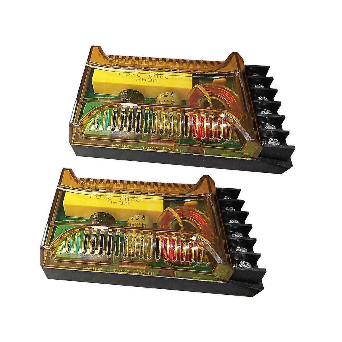 2 Way Crossover for Speaker, WEAH-2001 2Pcs Speaker Frequency Divider Speakers 2 Crossover Divider