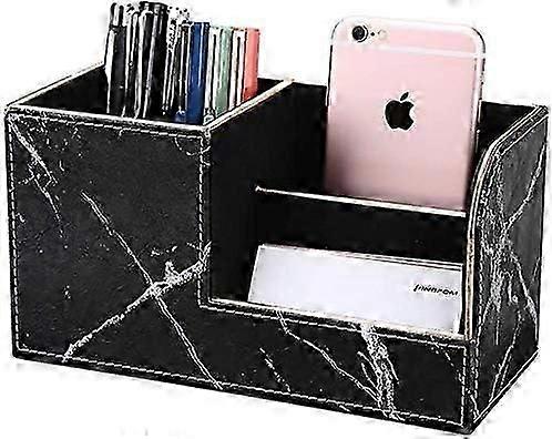 Pencil Pot (Gold Border & Black Marble)