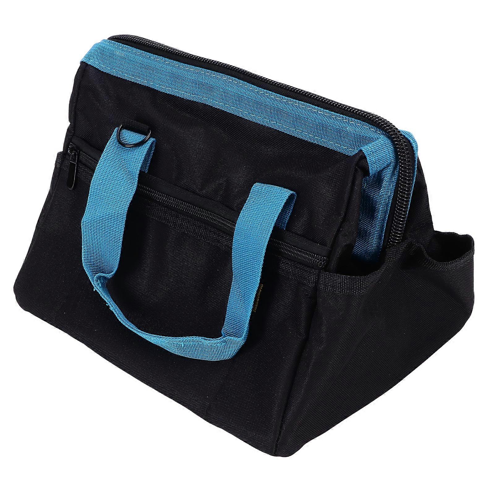 Hand Tool Bag Wide Mouth Canvas Storage Packet with Shoulder Strap for Electrician Carpenters14in 