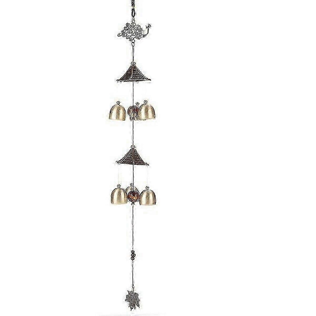 6 Glocken Kupfer Windspiel