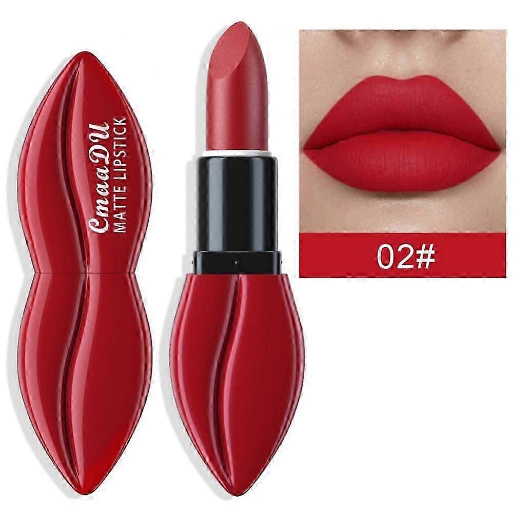 Creative Lip-Shaped Lipstick Set with 10 Matte Shades, Featuring Nude and Bold Red Tones