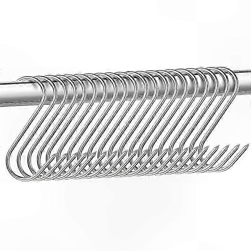 15-Pack S-Hook Butcher Hangers for Kitchen and Storage Use