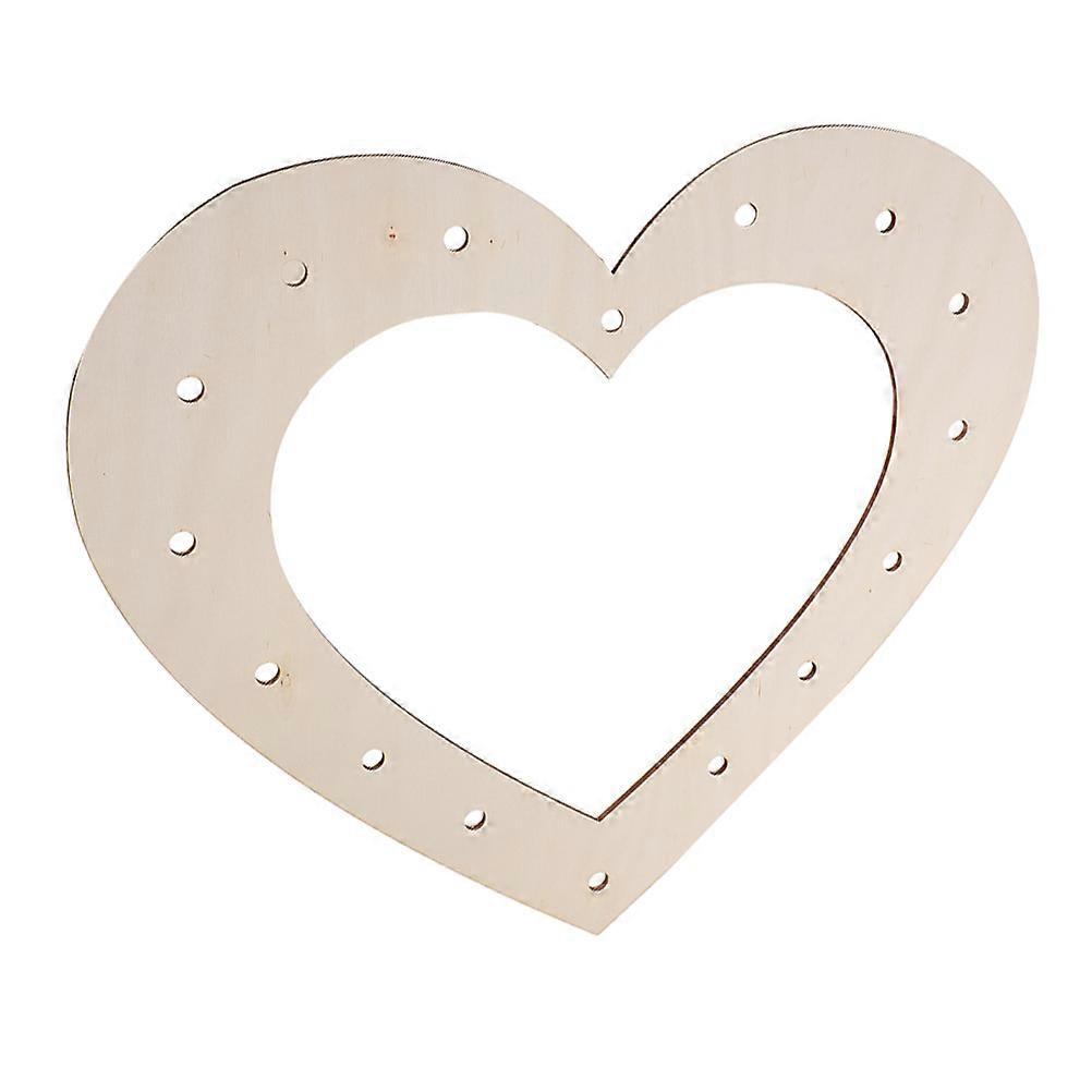 Wood Heart Wreath Frame for Craft DIY Projects 4Pcs Heart Shape