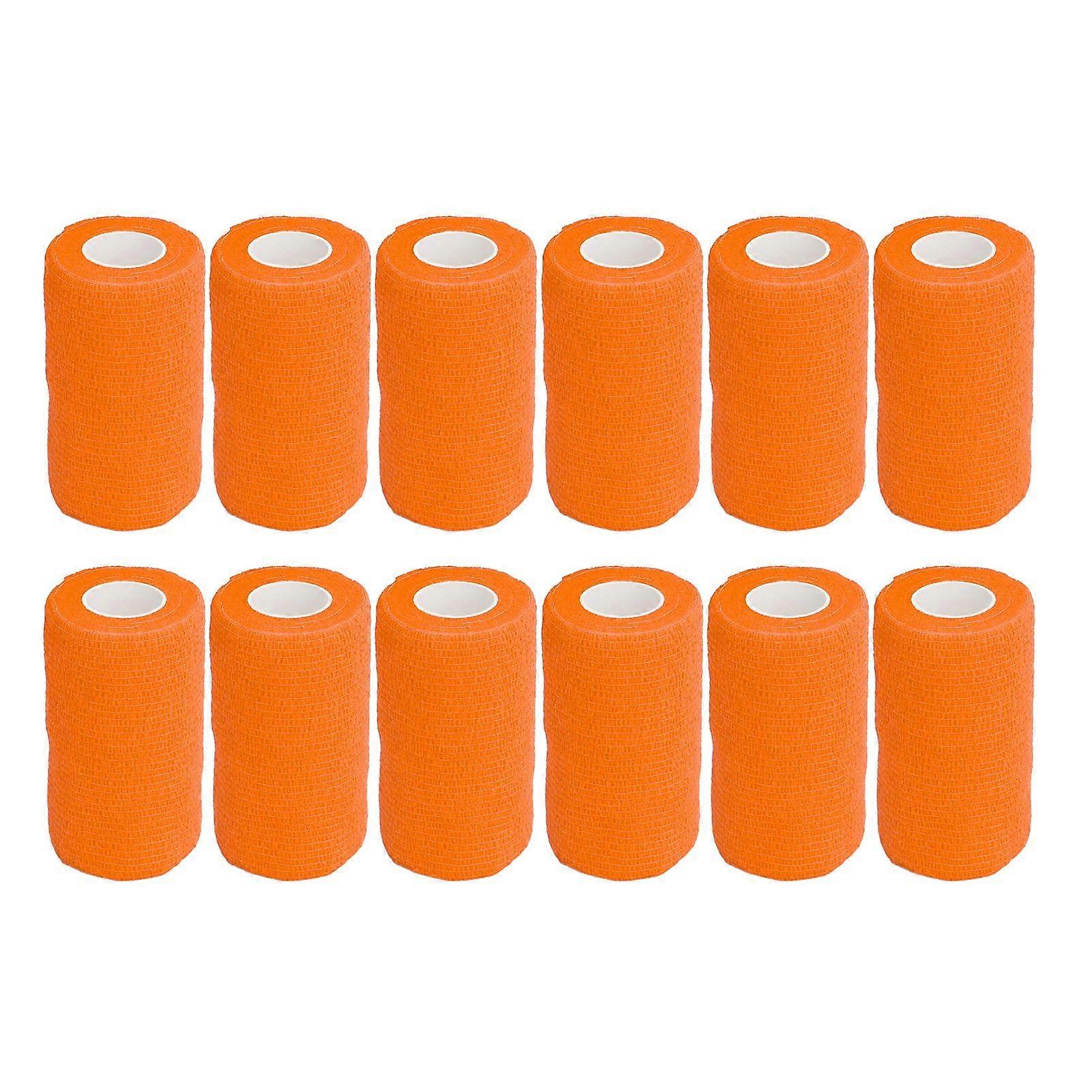 12Pcs Bandage Wrap Natural Latex Elastic Self Adhesive Wrap for Cows Dogs Horses 10cm