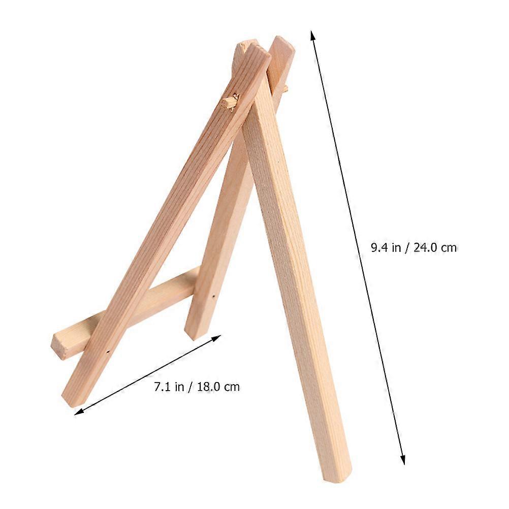 Mini Canvas Easel Set Children Art Parties Wood Beige Folding Display 4Pcs