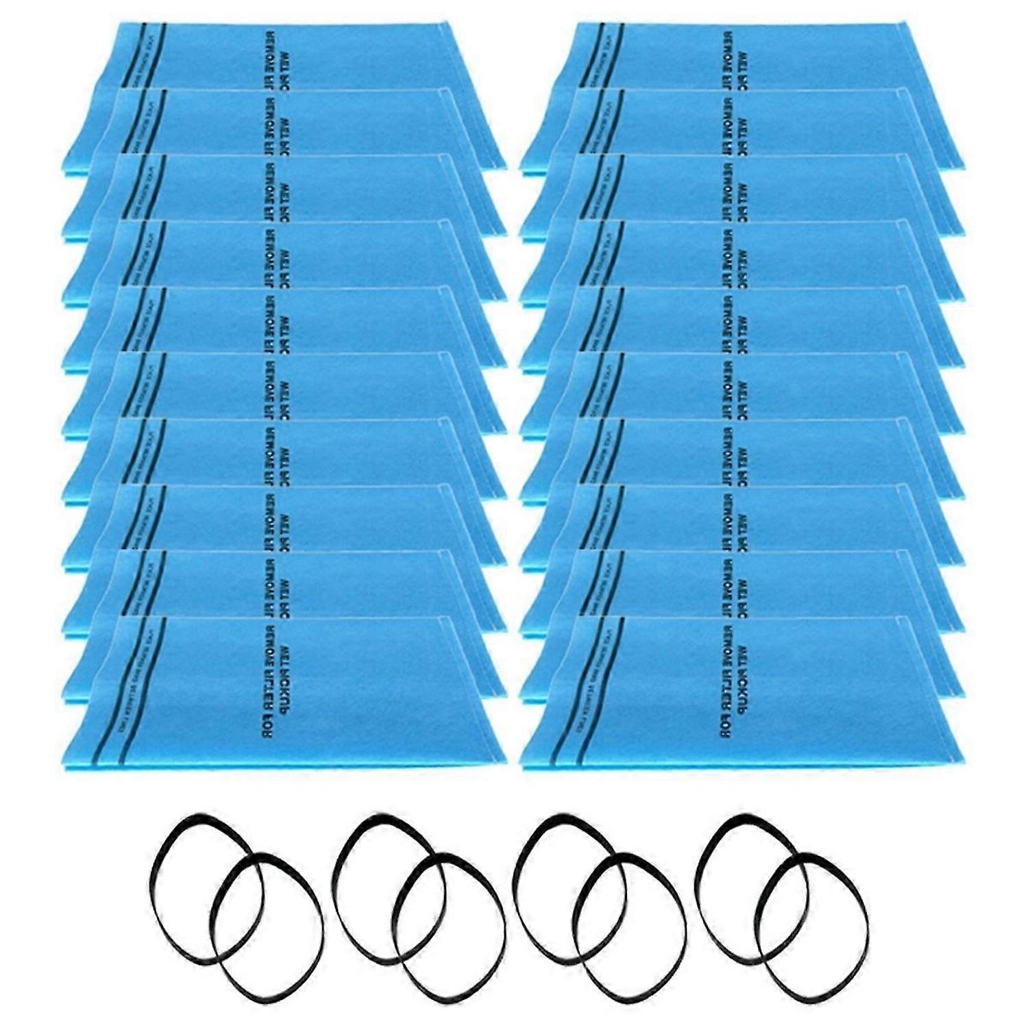 20pcs Wet Dry Vac Filter for Stinger 2.5 to 5 Gallon,for 9-38737 with 8 Retaining Bands