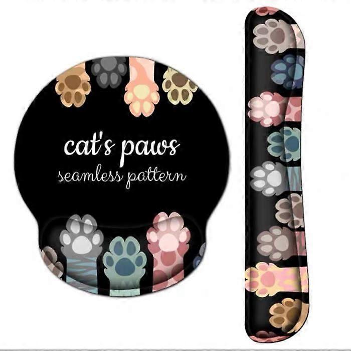 Mouse Pad with Wrist Support - Memory Foam Mouse Pad for Computer Keyboard and