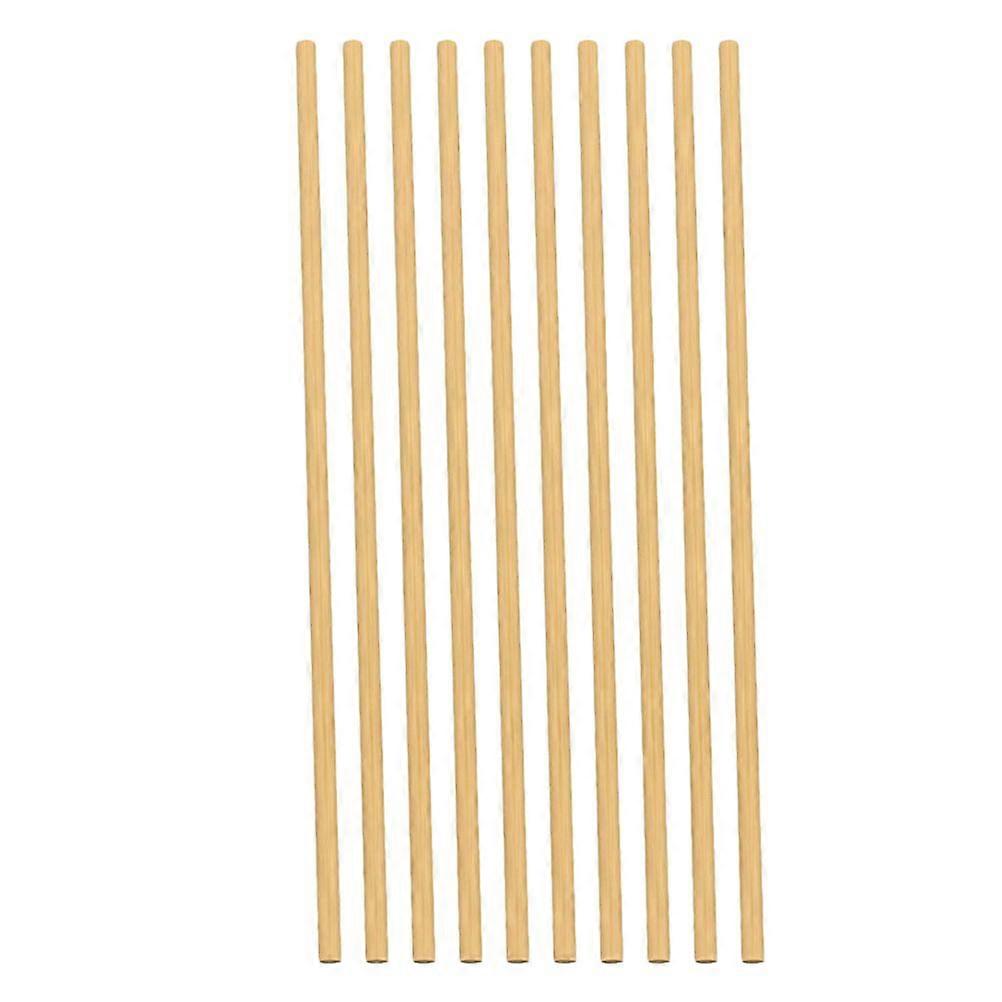 100Pcs Environmental Friendly Straw Natural Straws Drinking Supplies (Brown)