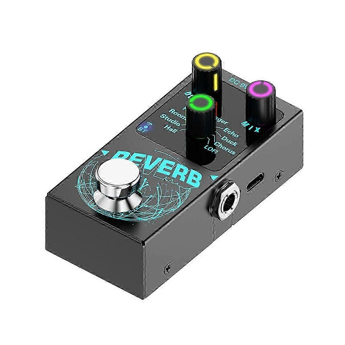 Guitar Digital Reverb Effector Reverb Effect Pedal Device Built-in 9Digital Reverb Based True Bypas