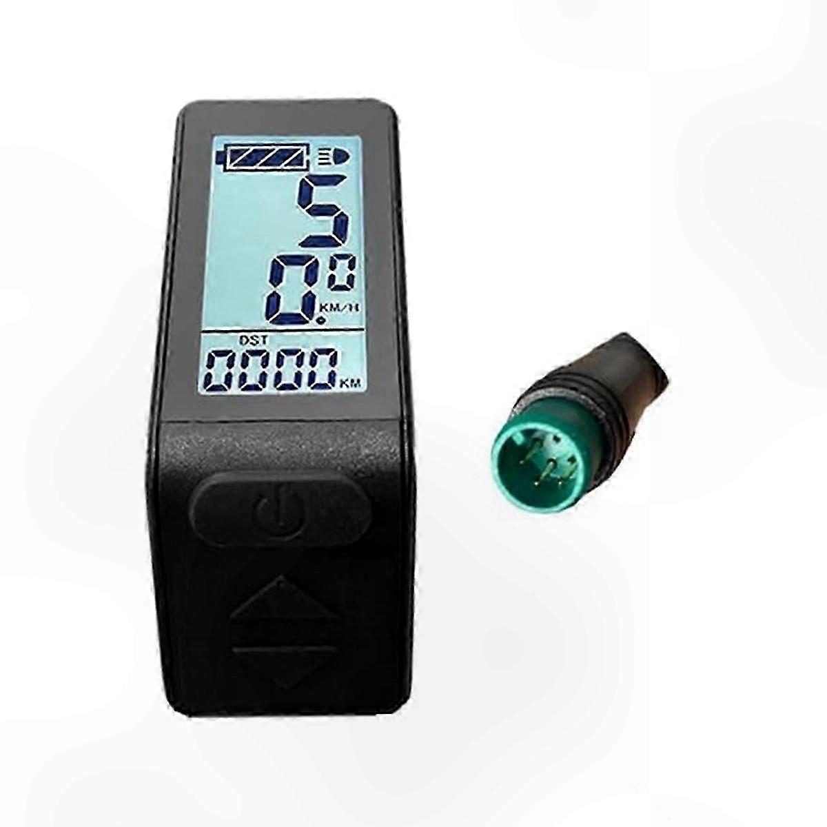 Mini LCD Display for Electric Bikes with Waterproof Connector Compatible with KT Controller Systems
