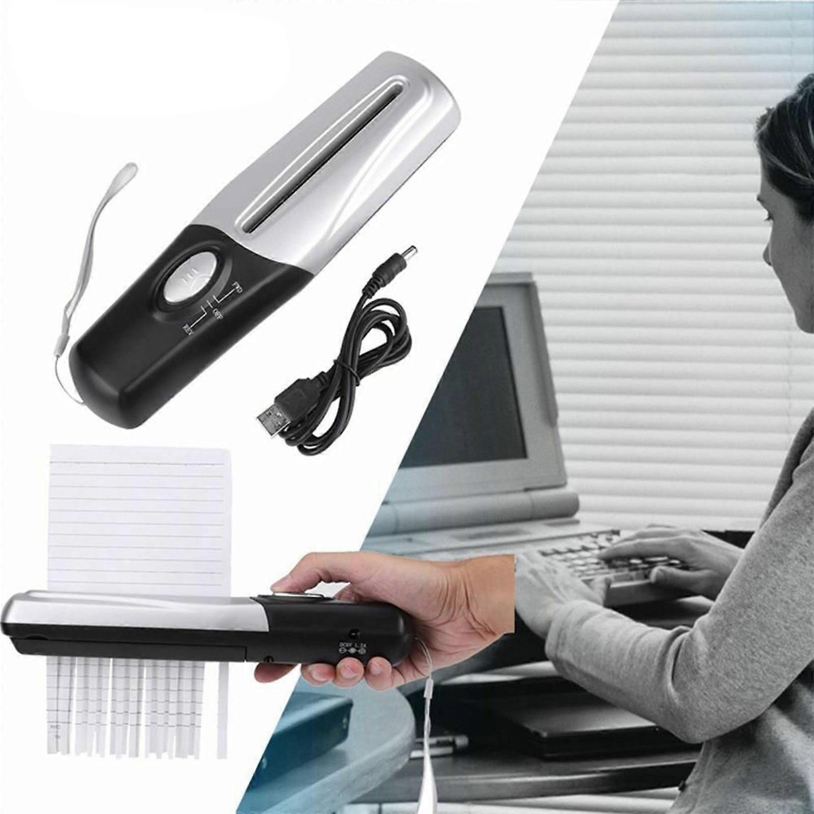 Clearance Portable Paper Shredders Small Handheld USB Powered Stationery Office Home Cutting Machine Paper Documents Cutting Tool Shredders