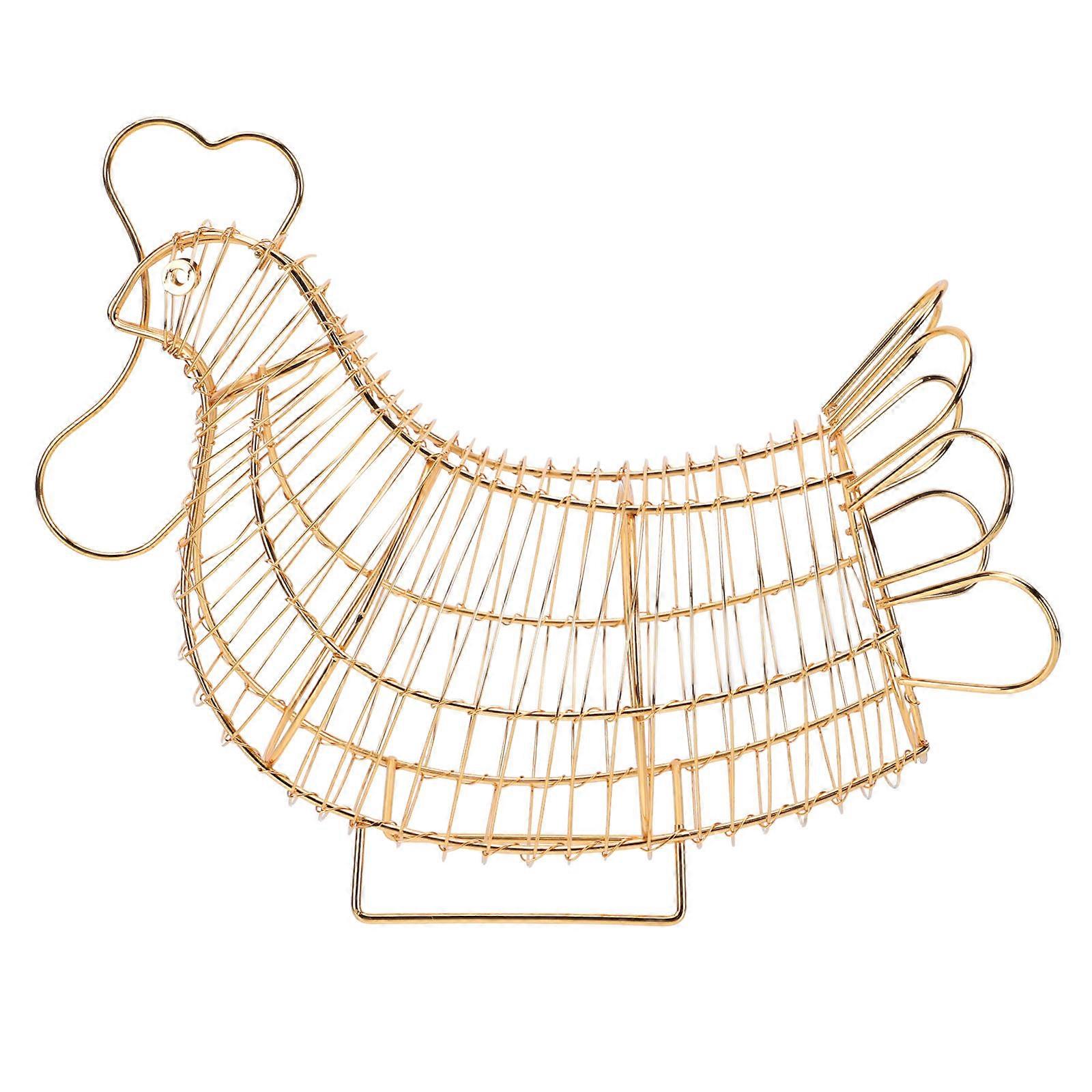 Creative Storage Basket for Storage Use 1Pcs Golden Iron Art Basket Multi-Purpose