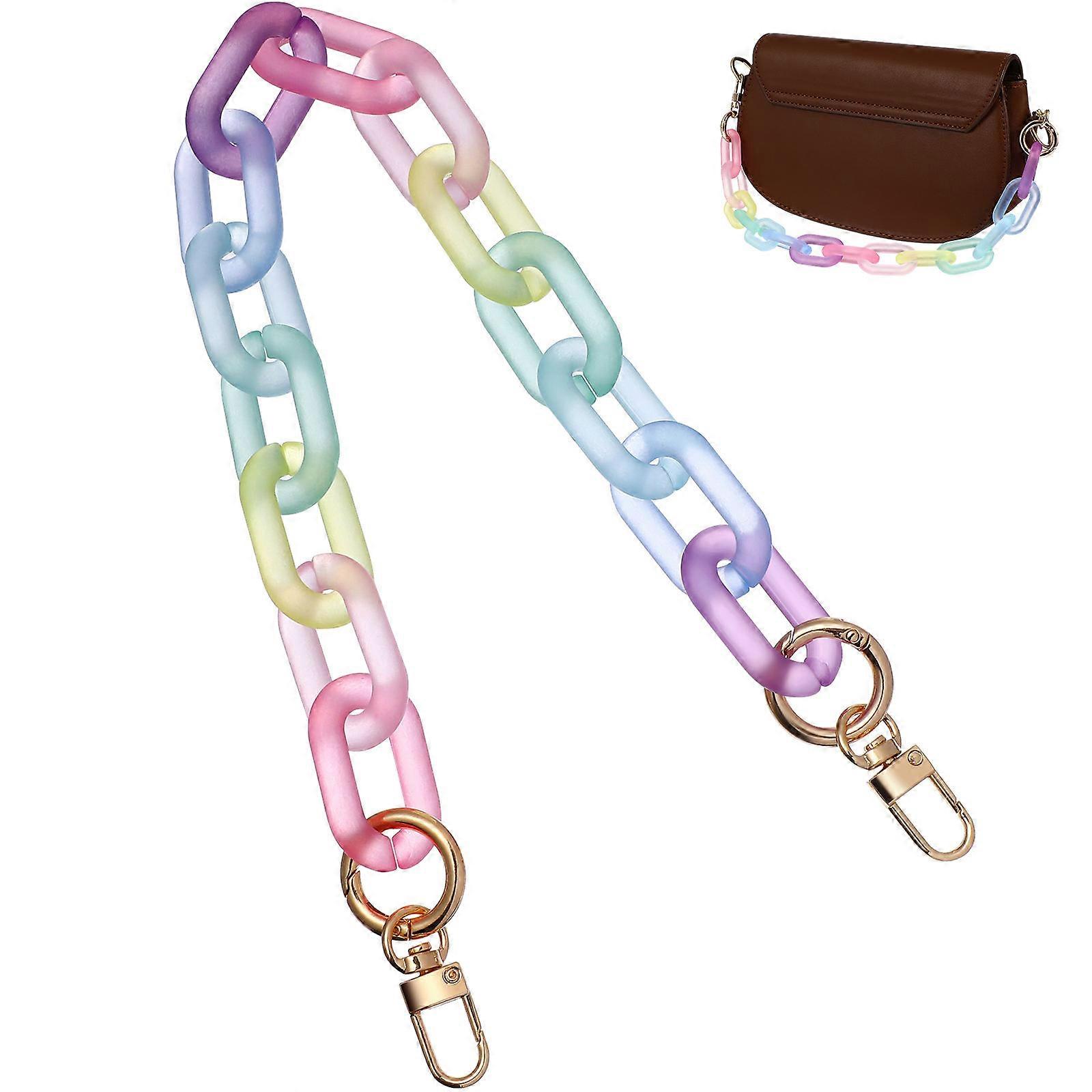 Purse Handles Acrylic Bag Chains for Replacement 2Pcs Chain Strap