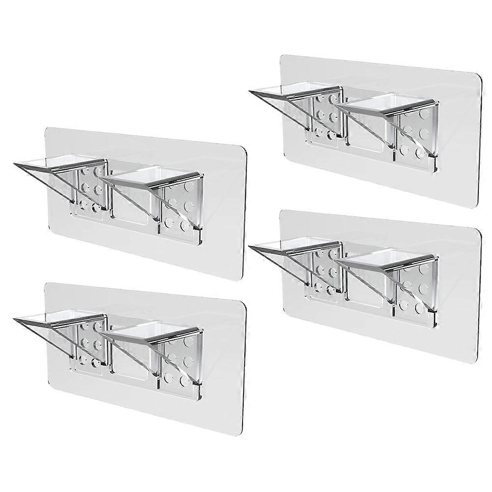 Rectangular 12Pcs Nail-Free Shelf Supports For Cabinets And Bookshelves Designed For Easy Wall Mounting