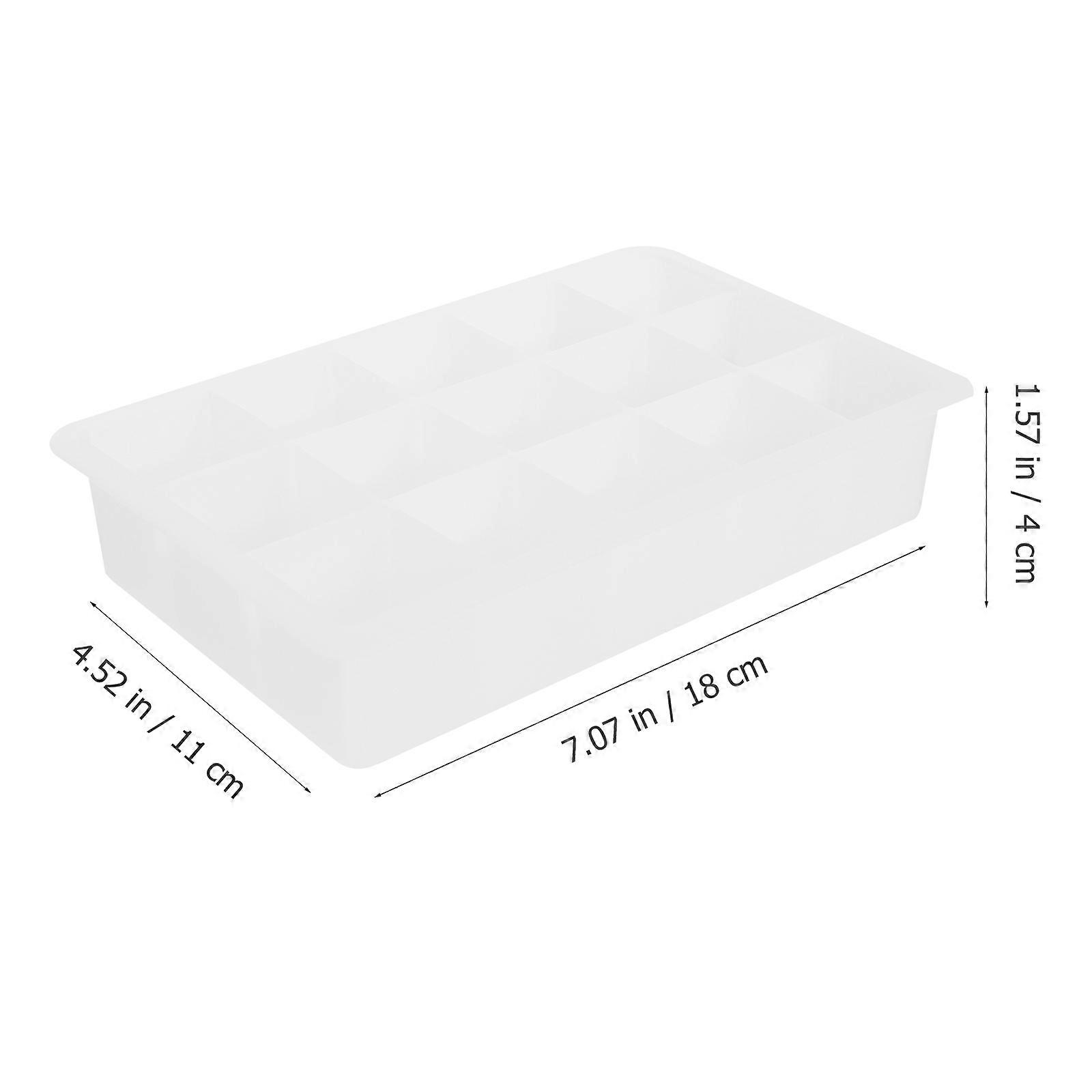 Transparent Silicone Ice Tray for Ice Cube Making 4Pcs
