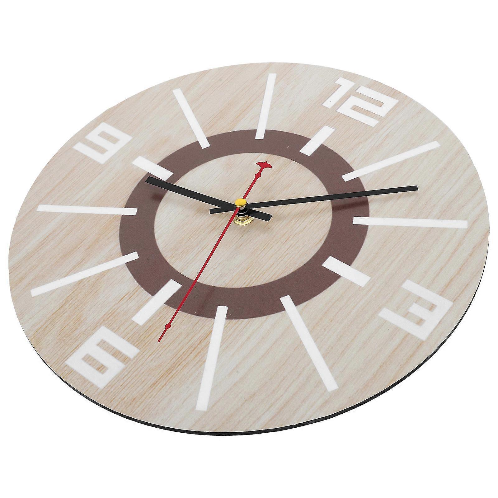 Vintage Wall Clock Wooden Round Silent Office Clock 3Pcs Pack