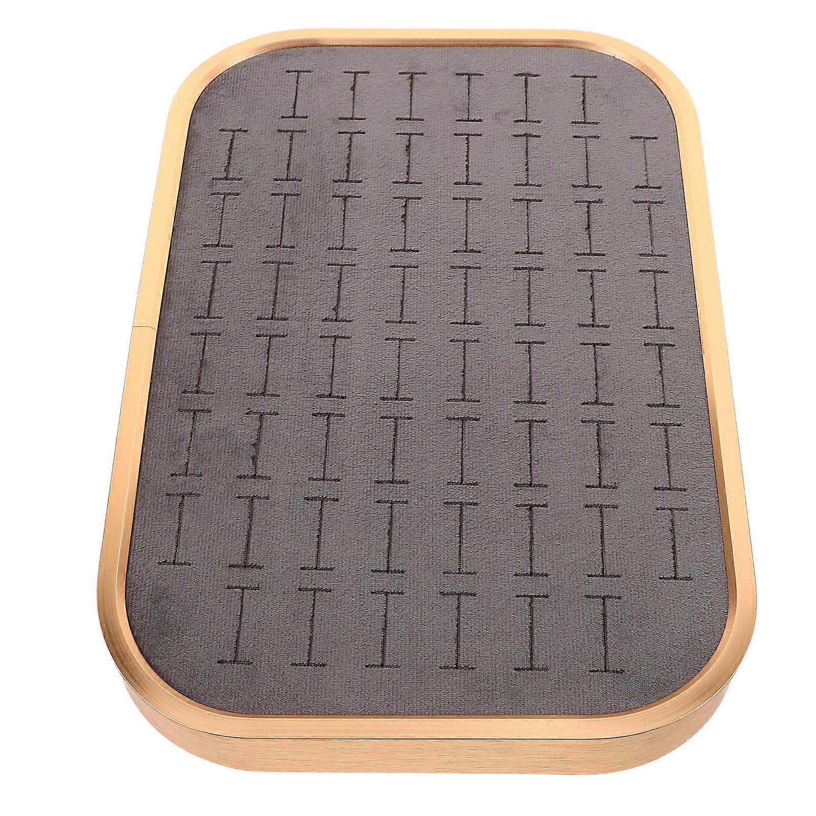 Rings Display Tray Velvet Organizer for Display 3Pcs with 60 Slots Storage