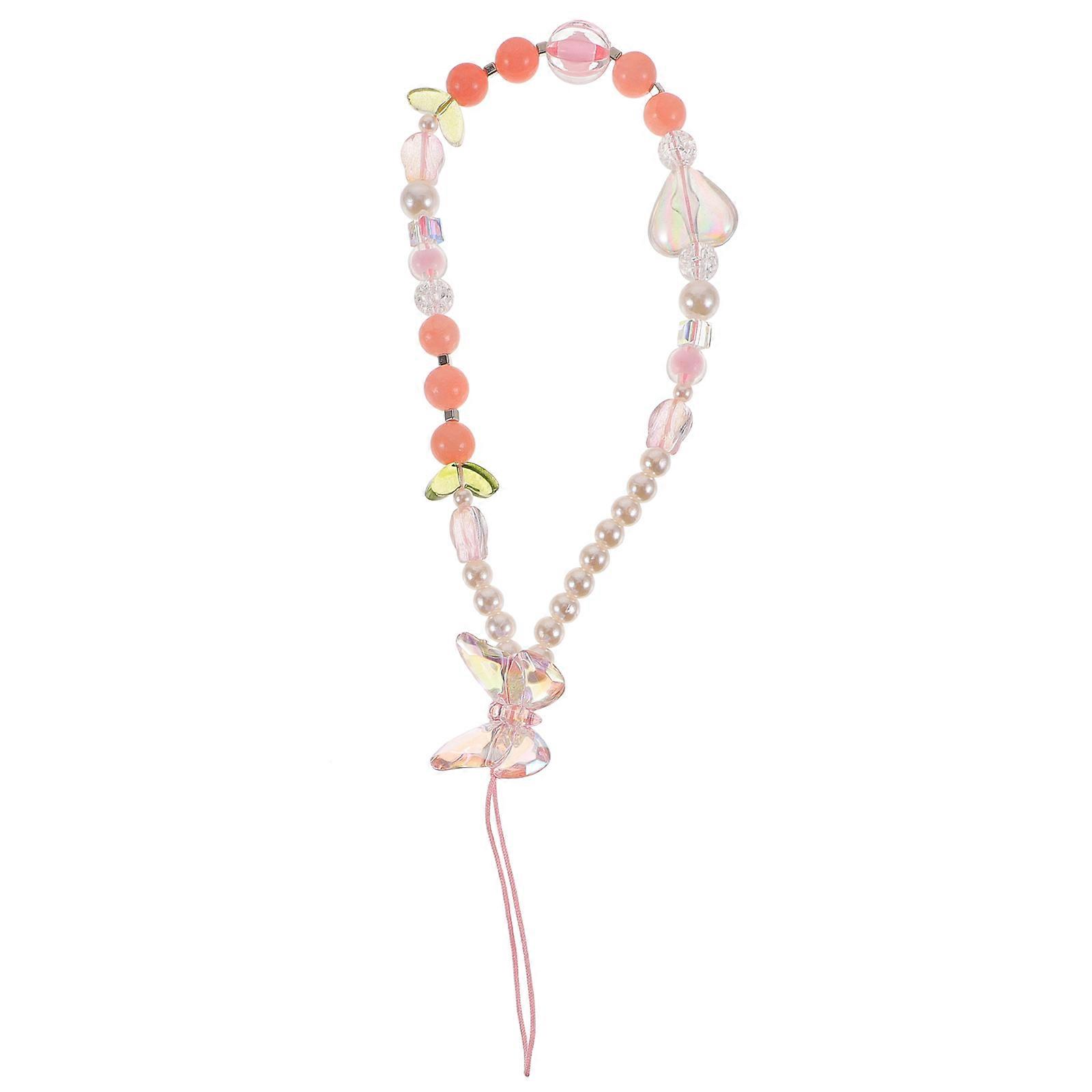 Acrylic Beads Phone Lanyard For Keychains USB Flash Drives Stylish And Unique For Daily Use 5Pcs