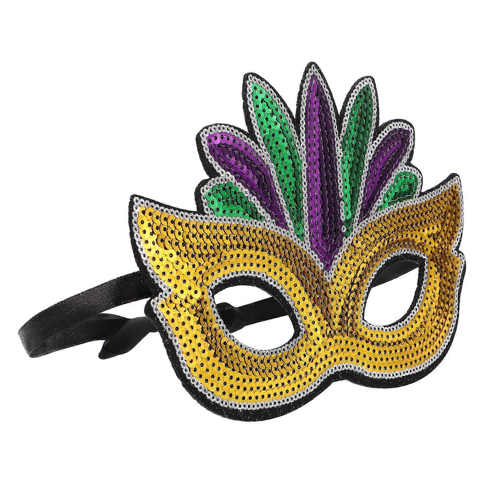 Mardi Gras Masked Eyewear for Carnival Event 5Pcs Kit