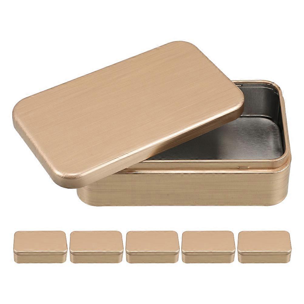Golden Tinplate Boxes with Lids for Cookie Storage 18Pcs Collection
