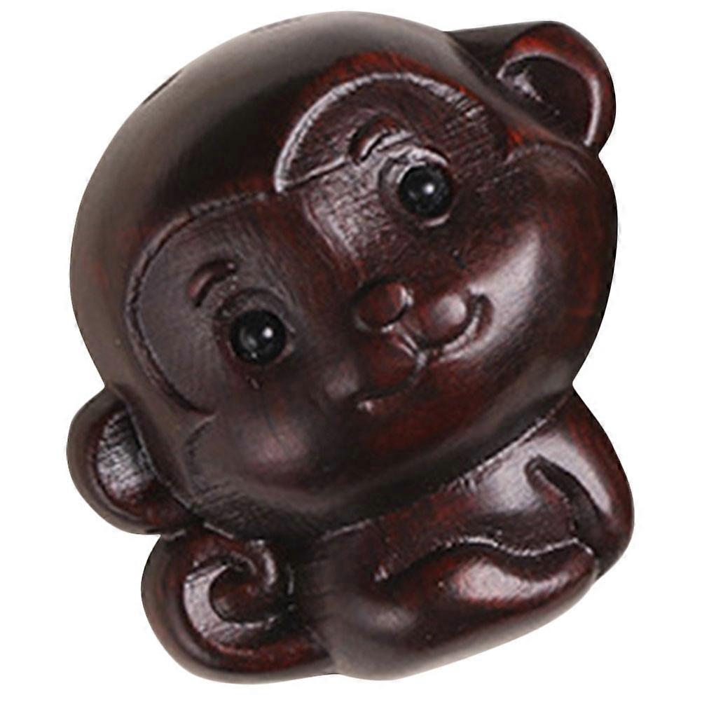 Zodiac Monkey Key Ring Decoration 3Pcs Perfect Gift For Family Friends Multifunctional Use Dark Red