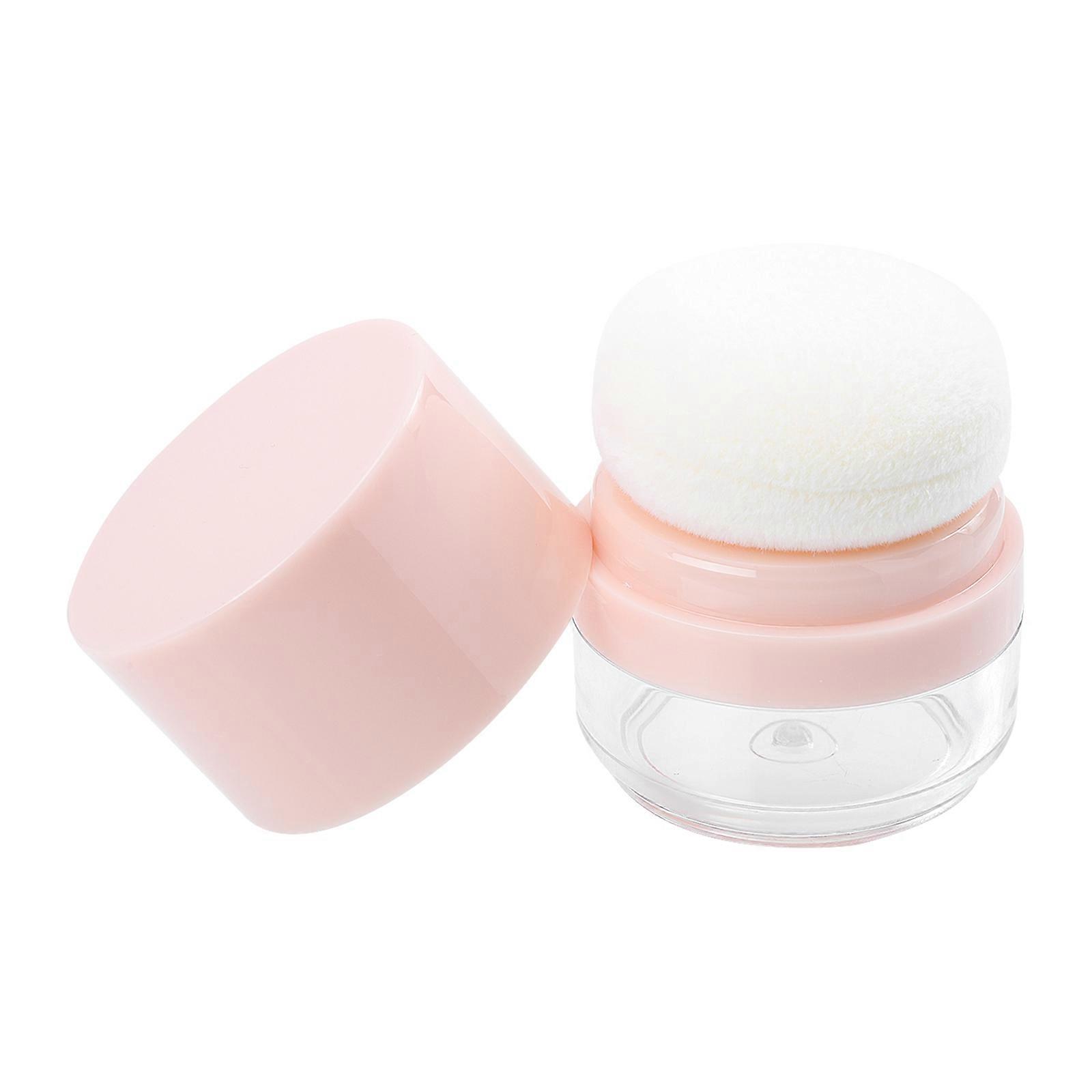 Cosmetics Powder Case Loose Powder Box for Storage Use 2Pcs Pink