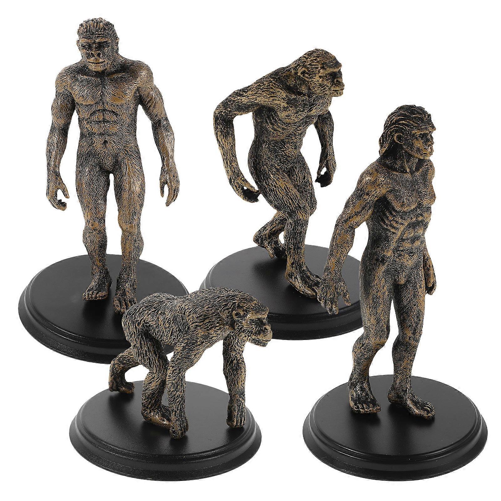 Human Evolution Models for Learning Using 8Pcs Plastic Prehistoric Figures
