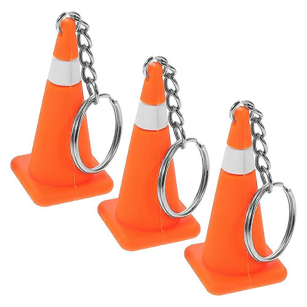 15 Pcs Mini Traffic Cone Handbag Charm Silicone Key Ring Suitable For Daily Use Or Party Events Orange Color Complexion