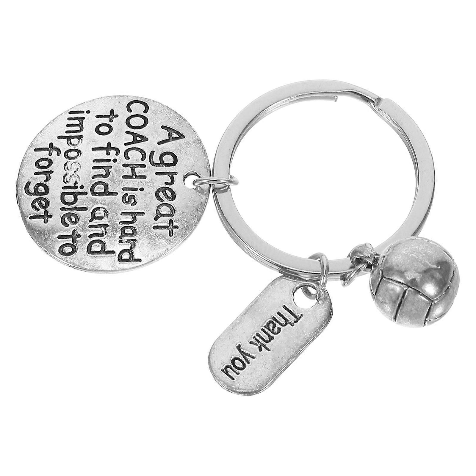 Decor Keychain Thank You Letters Volleyball Keychain for Holding Keys 2Pcs